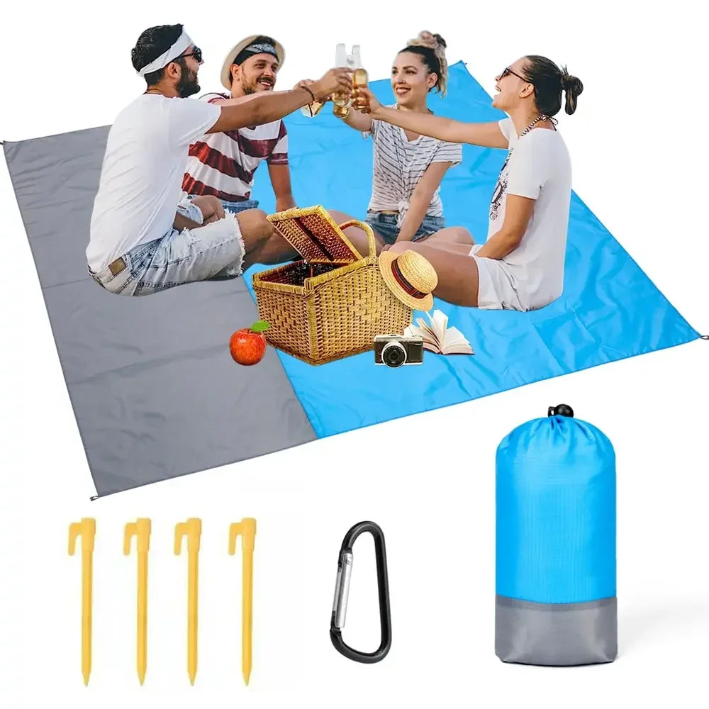 Cobertor de praia leve impermeável, piquenique para viagens, caminhadas e esportes, sandproof, 200x140cm