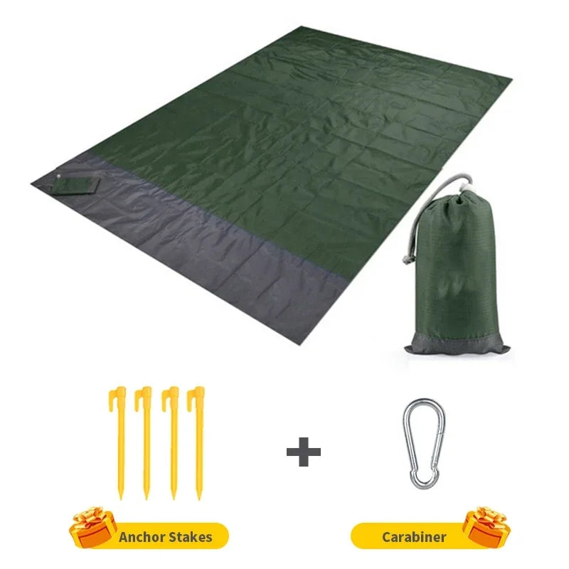 Cobertor de praia leve impermeável, piquenique para viagens, caminhadas e esportes, sandproof, 200x140cm