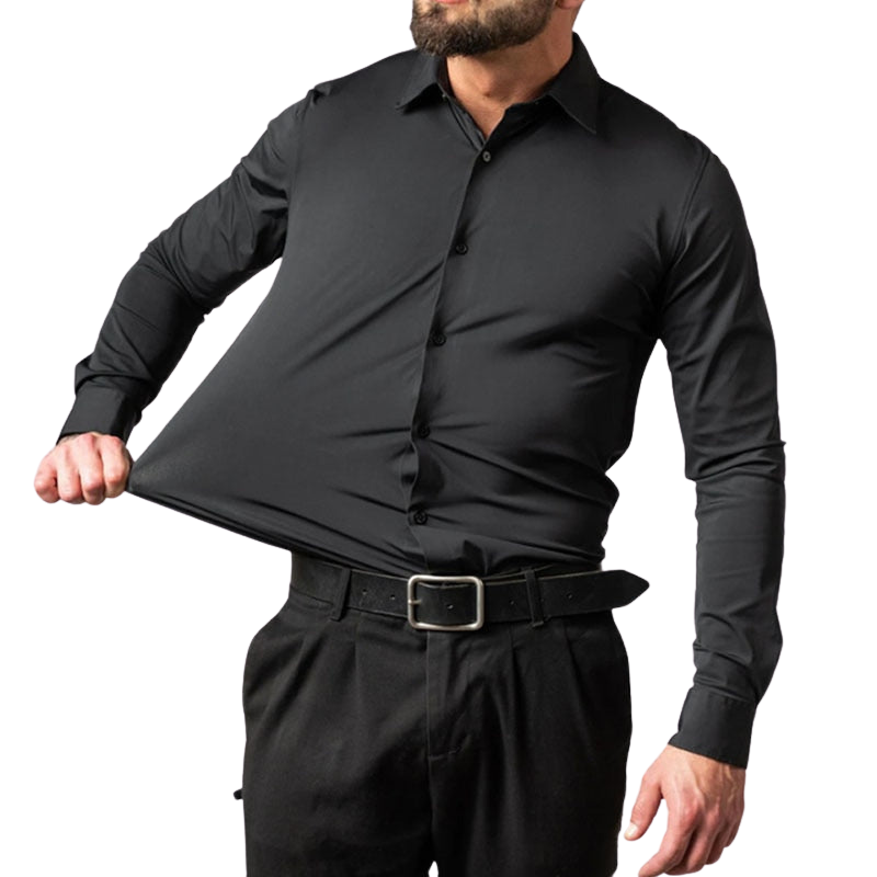 Camisa Flexível Ultra Comfort Tecido Seda Gelo - Não Amarrota