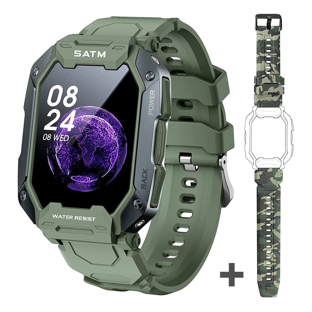 Smartwatch à Prova D'água e Impactos Max Rock + 1 Pulseira Extra
